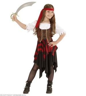 Strój Piratki Piratka Z Gorsetem I Opaską - 128