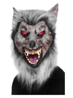 Maska Gumowa Lateksowa Wilkołak Wilk Halloween