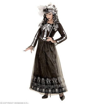 Strój Skeletria Sukienka Kosciotrup Halloween - L