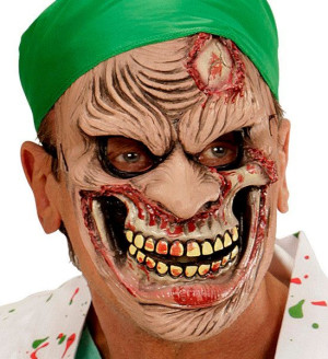 Maska Gumowa Lateksowa Zombie Chirurg Halloween