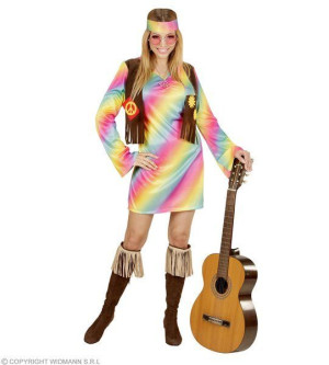 Strój Hipiski Hipiska Tęczowa Hippie Lata 80 90 - Xl