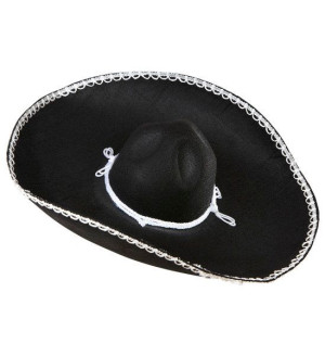 Maxi Sombrero Meksykańskie Czarne 53 Cm