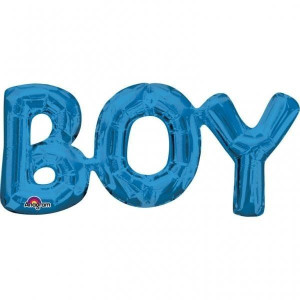 Balon Foliowy Boy Chłopiec Niebieski 50x22 Cm