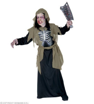 Strój Zombie Nadruk Kości Halloween - 158