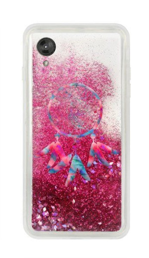Casegadget Etui Liquid Łapacz Snów Lenovo Moto E6 Różowy