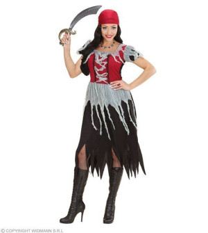 Strój Piratki Z Czerwoną Bandaną Pirat Korsarz - S