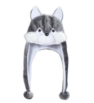 Czapka Wilka Wilk Pluszowa Zwierzak