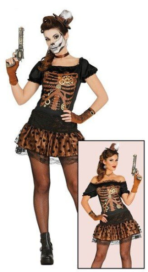 Strój Pani Szkielet Szkieletor Halloween - L