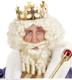 Peruka Z Brodą Króla Król Wiking Viking Blond