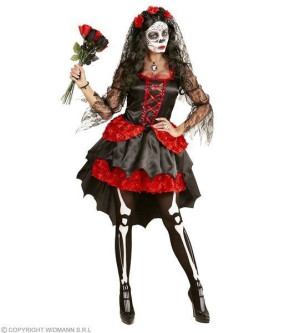 Strój Panna Młoda Los Muertos Halloween - S