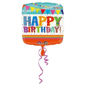 Balon Foliowy Kolorowy Happy Birthday Urodziny