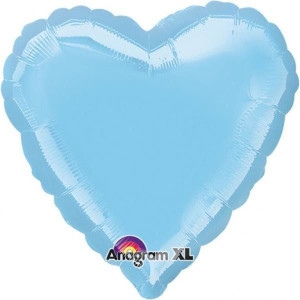 Balon Foliowy Niebieskie Serce Kształt Serca 43 Cm