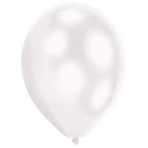 Balony Lateksowe Białe Led Zestaw 5 Szt 27 Cm