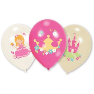 Balony Lateksowe 22,8cm Księżniczka Królewna 6 Szt