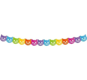 Girlanda Papierowa Kolorowe Kotki Girlandy 3,6m