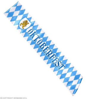 Szarfa Bawarska Nibiesko-biała Bawaria Oktoberfest