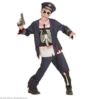 Strój Zombie Policjant Policjanta Halloween - 128