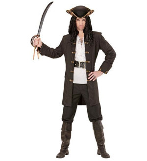 Płaszcz Pirata Pirat Pan Kapitan Czarny - Xl