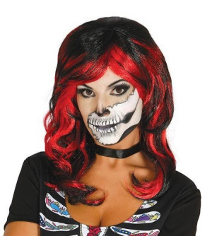 Peruka Z Czerwonymi Pasemkami Halloween