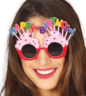 Okulary Muffinki Urodzinowe Happy Birthday