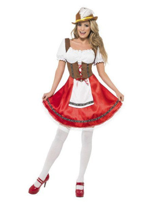 Strój Bawarski Czerwony Oktoberfest Bawaria - Xl