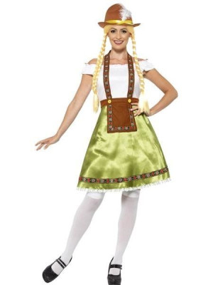 Strój Bawarski Zielony Oktoberfest - S