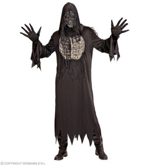 Strój Zjawy Przerażający Czarny Halloween - L