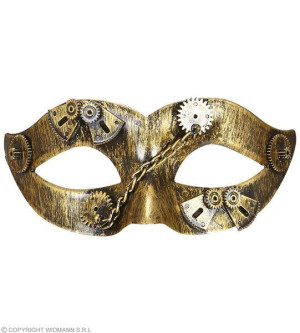 Maska Steampunk Wenecka Maszyna Parowa Złota