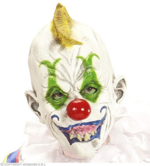 Maska Halloweenowa Klaun Z Żółtym Irokezem