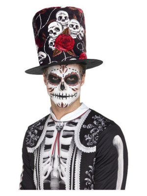 Kapelusz Cylinder Śmierć Los Muertos Kościotrup
