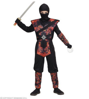 Strój Płonący Ninja Czarny Ninji - 158