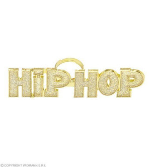 Pierścionek Sygnet Hip Hop Raper Złoto-srebrny