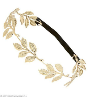 Tiara Diadem Opaska Wieniec Laurowy Grecki Złoty