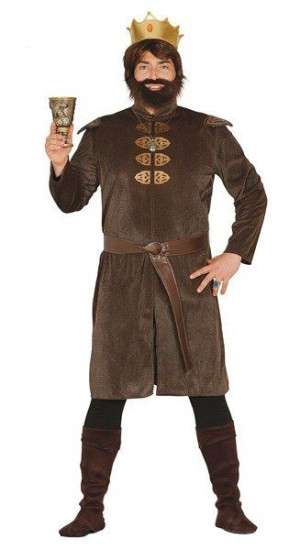 Strój Król Króla Brązowy Kazimierz Deluxe - Xl