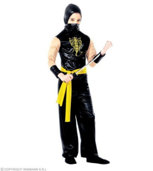 Strój Ninji Ninja Żółty Smok Mięśniak - 158