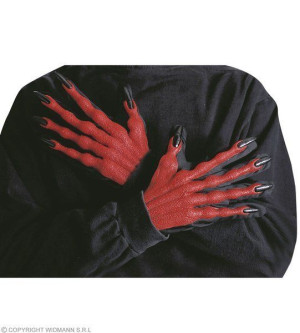 Rękawiczki Diabła Diabelskie Potwora Halloween