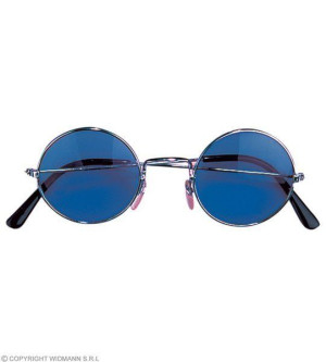 Okulary Lenonki Niebieskie Lata 70 Hipis Hipisa