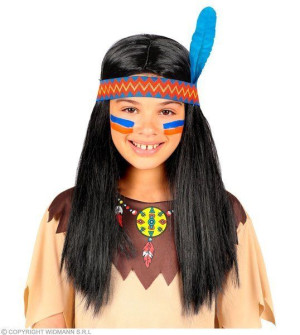 Peruka Indianina Indianin Apacz Czarna Winnetou