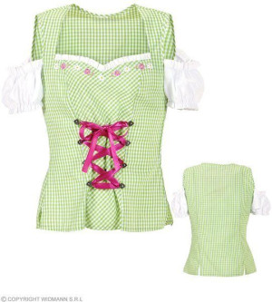Koszula Bawarska W Kratkę Zielona Oktoberfest - L