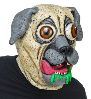 Maska Lateksowa Bulldog Bulldoga Pies Zwierzę