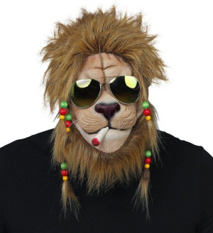 Maska Lateksowa Rasta Lew Lwa Zwierzę Zoo