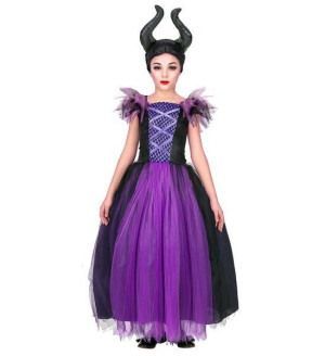 Strój Wiedźmy Wiedźma Malefica Wróżka Rogi - 128