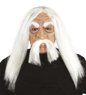 Maska Lateksowa Z Włosami Mistrz Karate Halloween