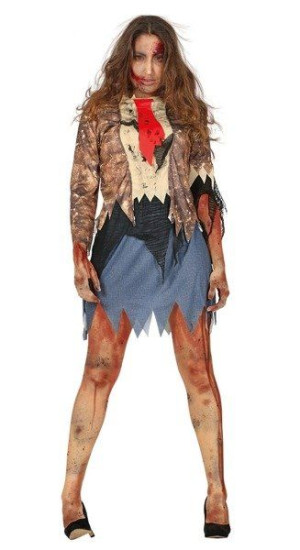 Strój Kobiety Kobieta Zombie Zombi Halloween - M