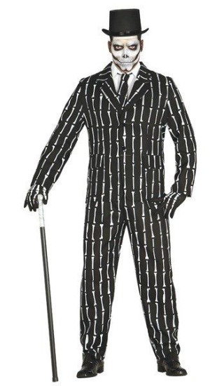 Strój Szkielet Garnitur Kości Halloween - L