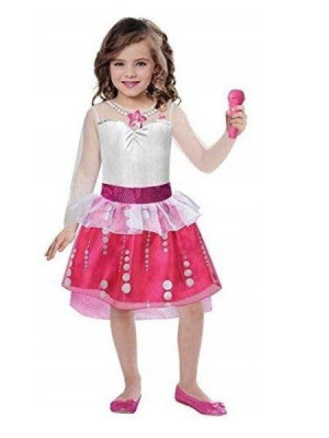 Strój Piosenkarki Barbie Sukienka Wokalistka - 116