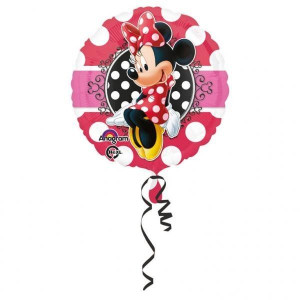Balon Foliowy Okrągły Myszka Minnie 43 Cm