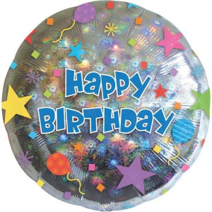 Balon Foliowy Happy Birthday Urodziny Holo 45 Cm