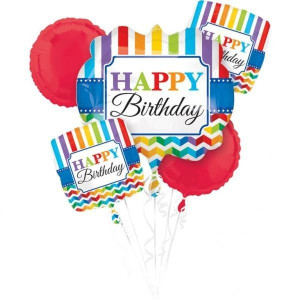 Zestaw Balonów Foliowych Happy Birthday Urodziny