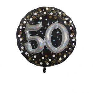 Balon Foliowy 50 Urodziny Rocznica Holograficzny